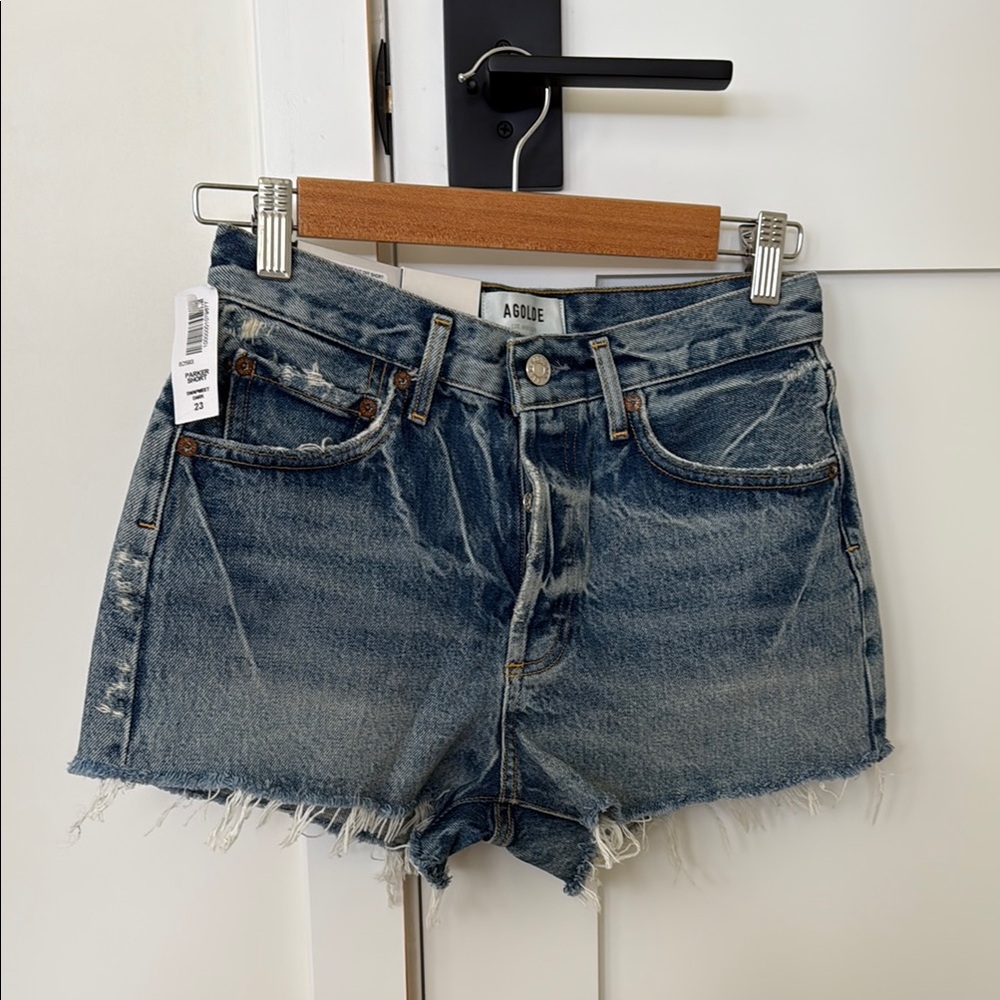 AGOLDE Swapmmet Dark Parker Denim Shorts size 23
